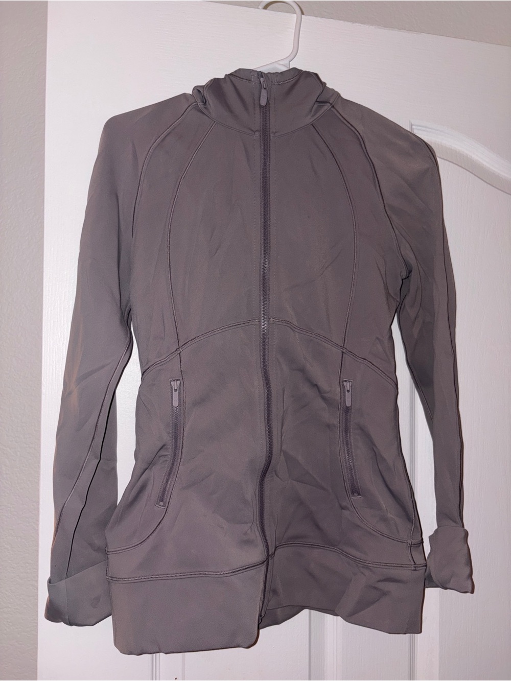 lululemon athletica Gray Full-Zip Hooded Jacket
